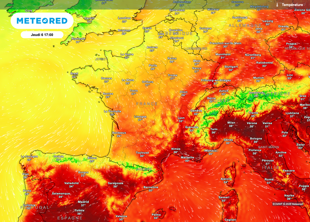 Un dégradé nord / sud plus commun va s'observer d'ici la seconde partie de semaine. Encore trop chaud vers le pourtour méditerranéen. Un dégradé nord / sud plus commun va s'observer d'ici la seconde partie de semaine. Encore trop chaud vers le pourtour méditerranéen.