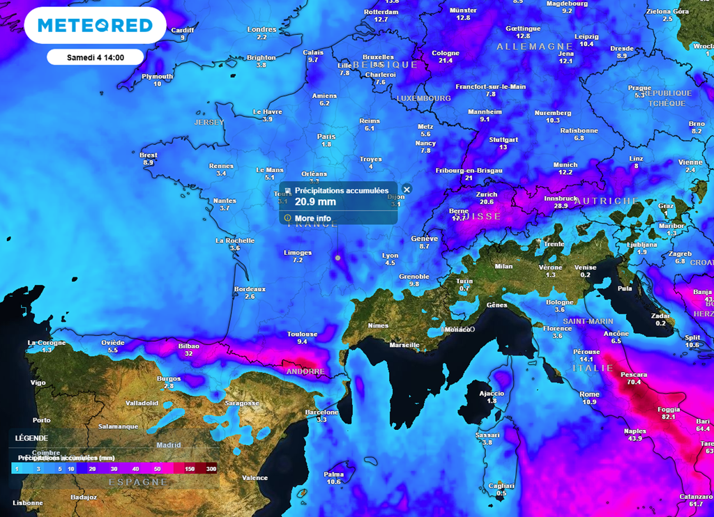 Seules les régions du sud-est seront à l'abri du risque de pluies au cours de cette semaine.