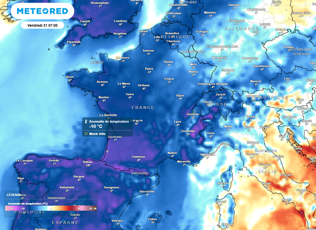 Après la grande douceur de la semaine dernière, les températures vont largement plonger sous les normales ces prochains jours. Après la grande douceur de la semaine dernière, les températures vont largement plonger sous les normales ces prochains jours.