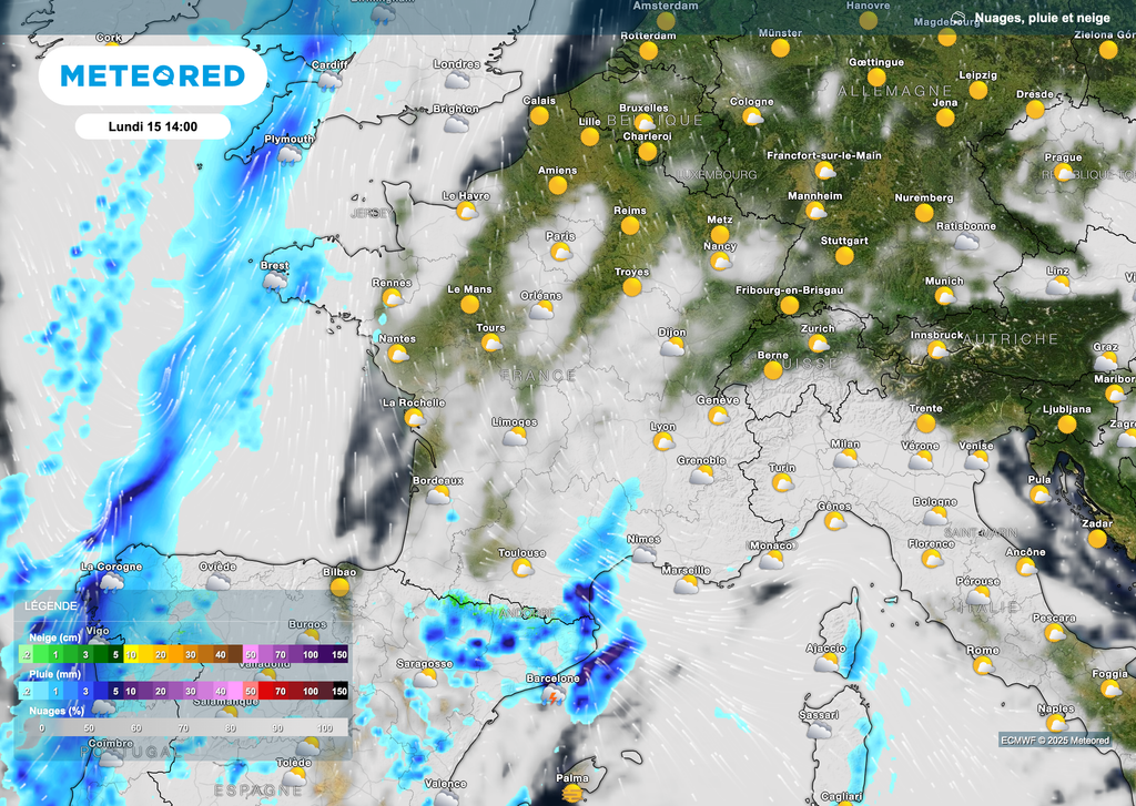 Une belle journée de lundi notamment sur la moitié nord de la France. Une belle journée de lundi notamment sur la moitié nord de la France.