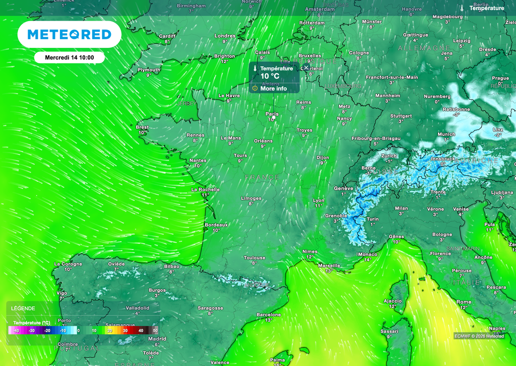 Une douceur océanique bien présente la semaine prochaine. Une douceur océanique bien présente la semaine prochaine.