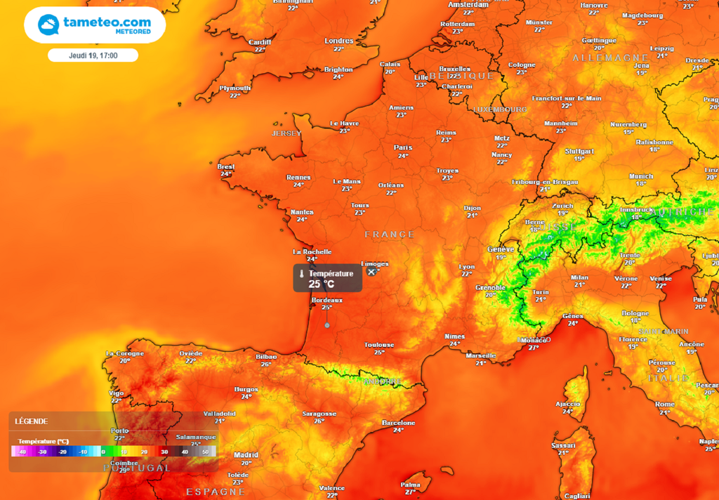 La douceur s'accentuera en milieu de semaine avec même le retour de la chaleur dans le sud-ouest. La douceur s'accentuera en milieu de semaine avec même le retour de la chaleur dans le sud-ouest.