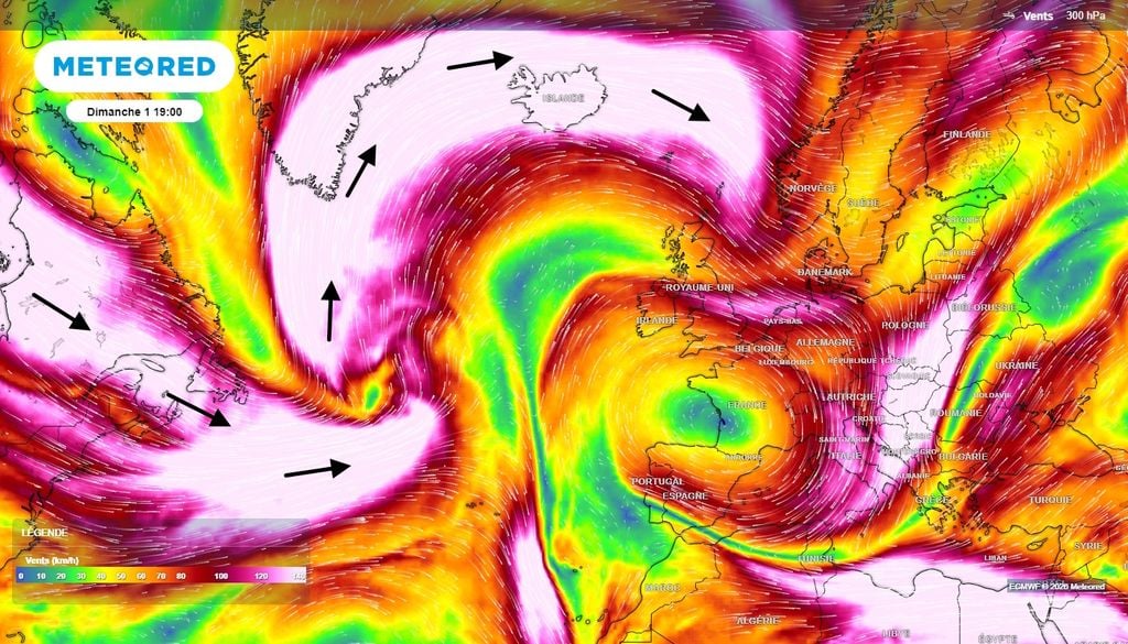 Une importante ondulation du courant-jet se produira sur l'Atlantique pour la Toussaint