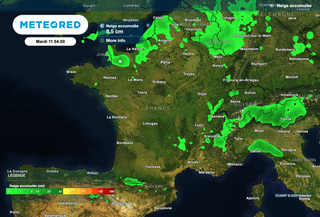 Météo : de nouvelles chutes de neige ce lundi en France ! Que montrent nos cartes ? Où va-t-il neiger ?