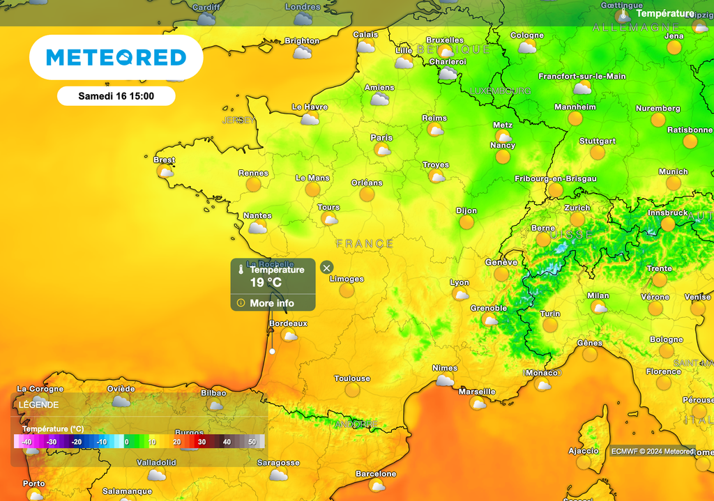 Douceur dans le sud samedi après-midi où le temps s'annonce ensoleillé. Douceur dans le sud samedi après-midi où le temps s'annonce ensoleillé.