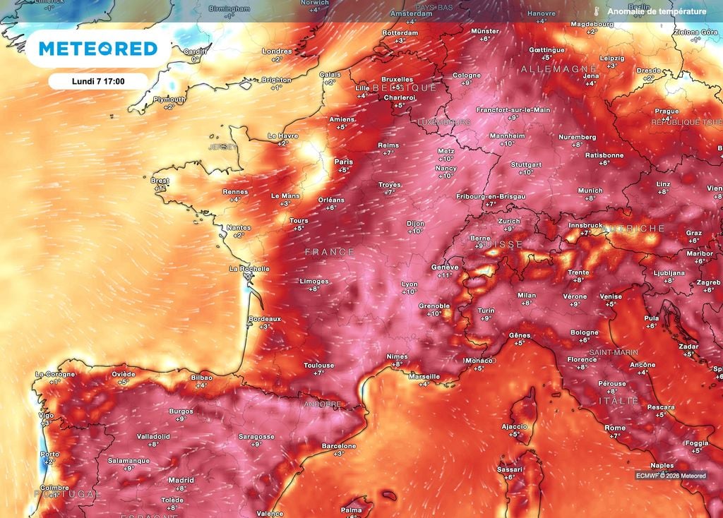 Une chaleur excessive pour la saison, parfois de 10°C au-dessus des normales ! Une chaleur excessive pour la saison, parfois de 10°C au-dessus des normales !