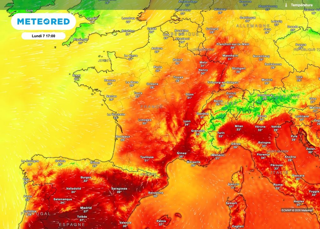 Plus de 30°C encore prévus pour la journée de lundi dans le sud et l'est du pays. Plus de 30°C encore prévus pour la journée de lundi dans le sud et l'est du pays.