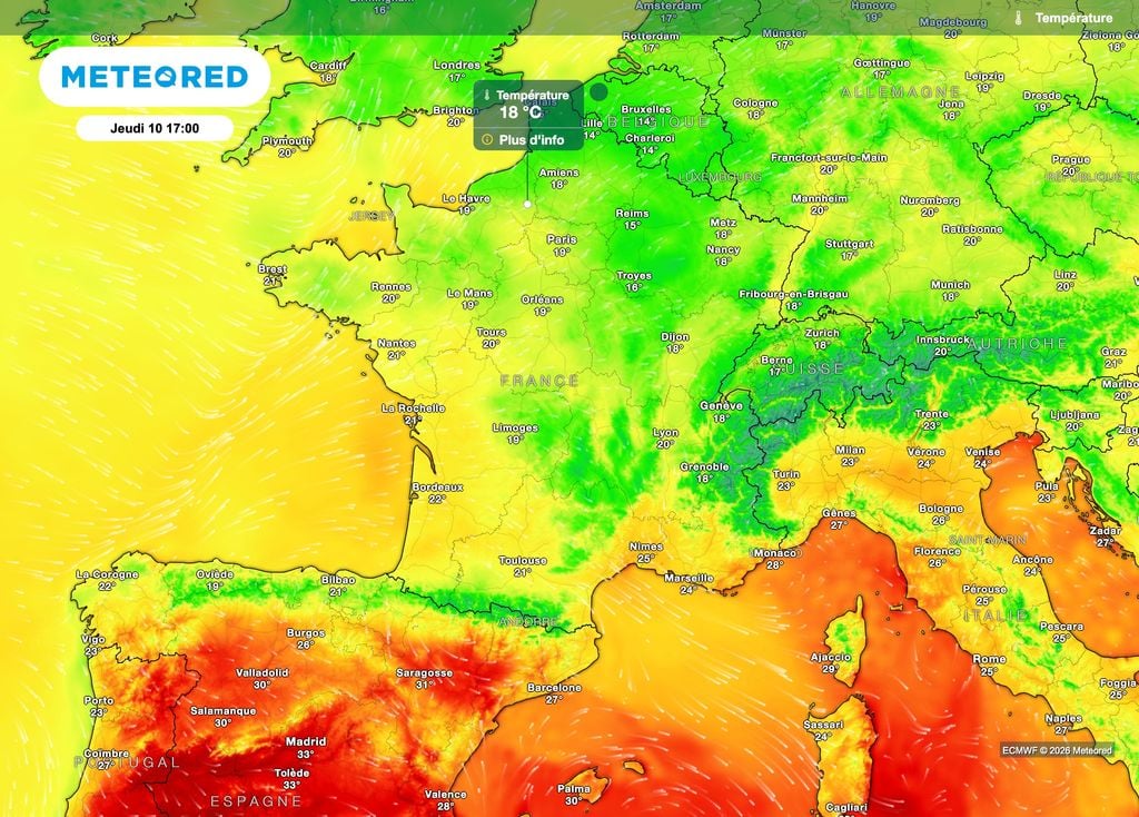 Un air bien plus frais comparé aux valeurs que l'on a mesuré jusqu'à présent. Un air bien plus frais comparé aux valeurs que l'on a mesuré jusqu'à présent.