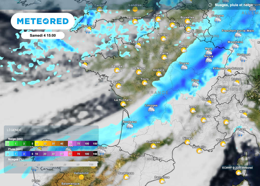 De nouvelles pluies attendues samedi après-midi.