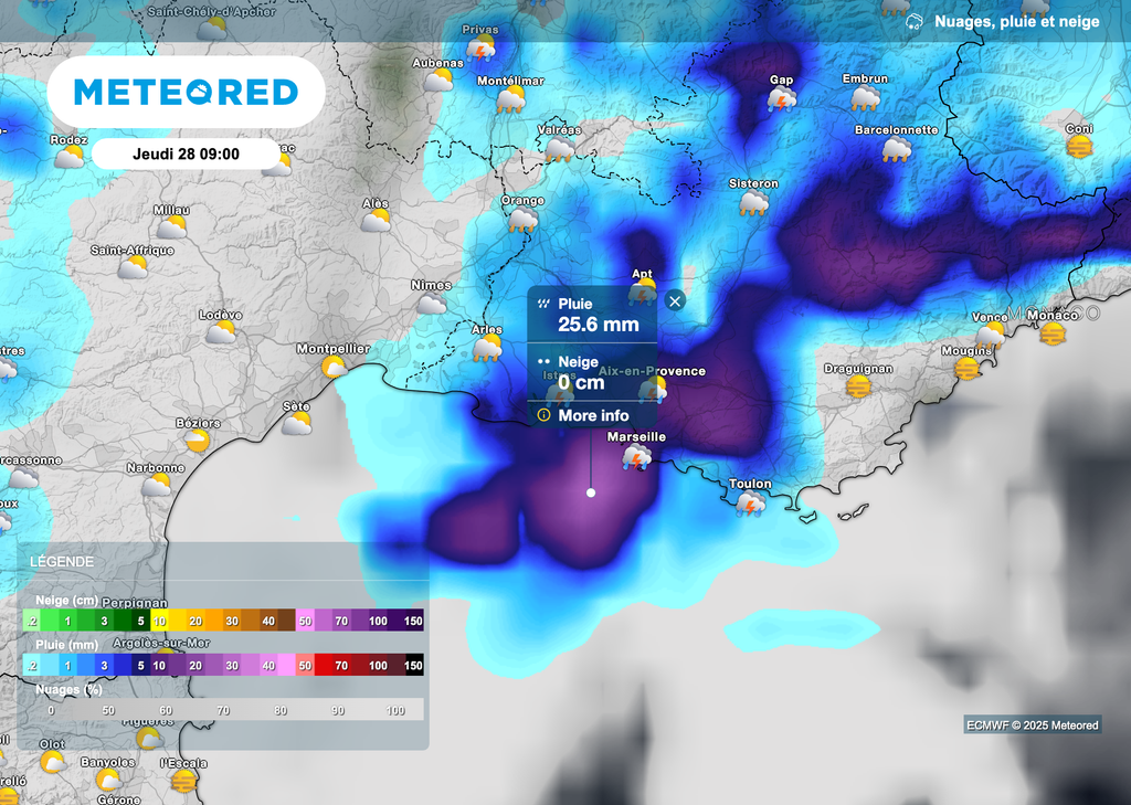 De violents orages attendus entre les Bouches-du-Rhône et le Var.