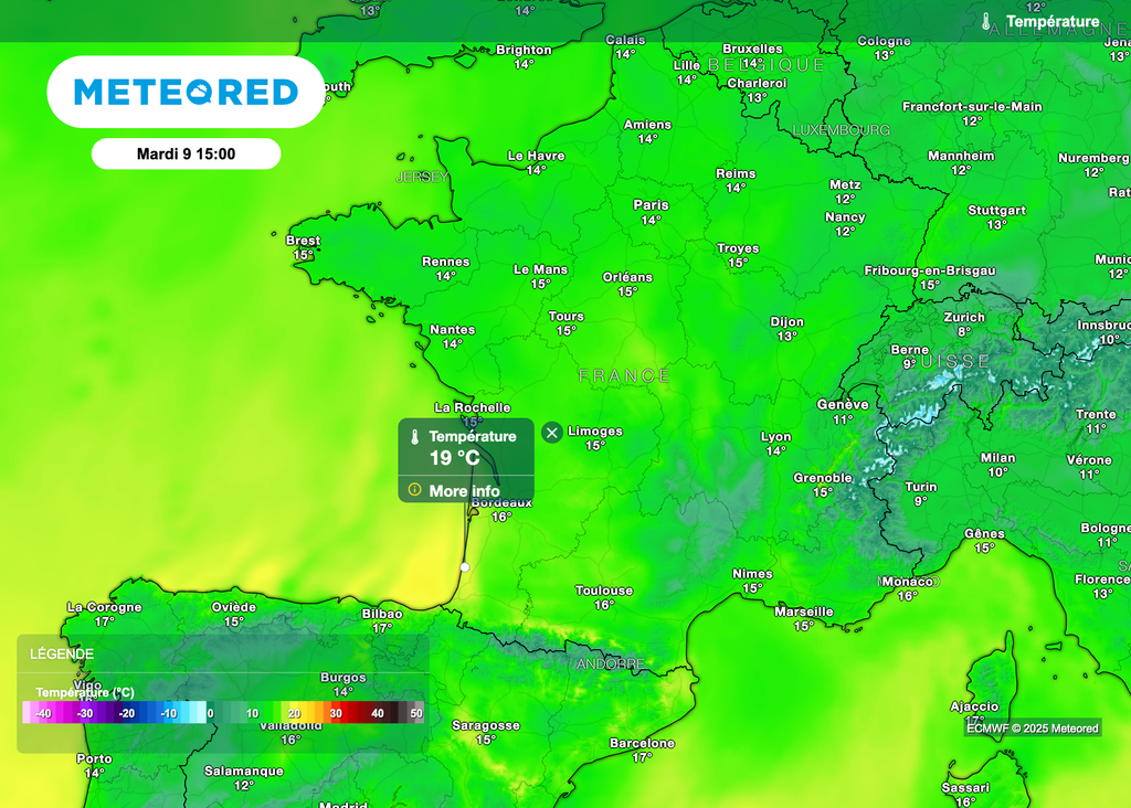 Douceur printanière en région Nouvelle-Aquitaine cet après-midi.