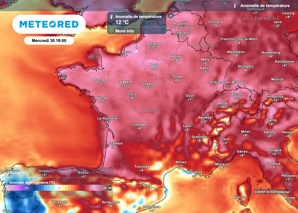 Températures plus qu'estivales cet après-midi sur l'ensemble de la France. Températures plus qu'estivales cet après-midi sur l'ensemble de la France.