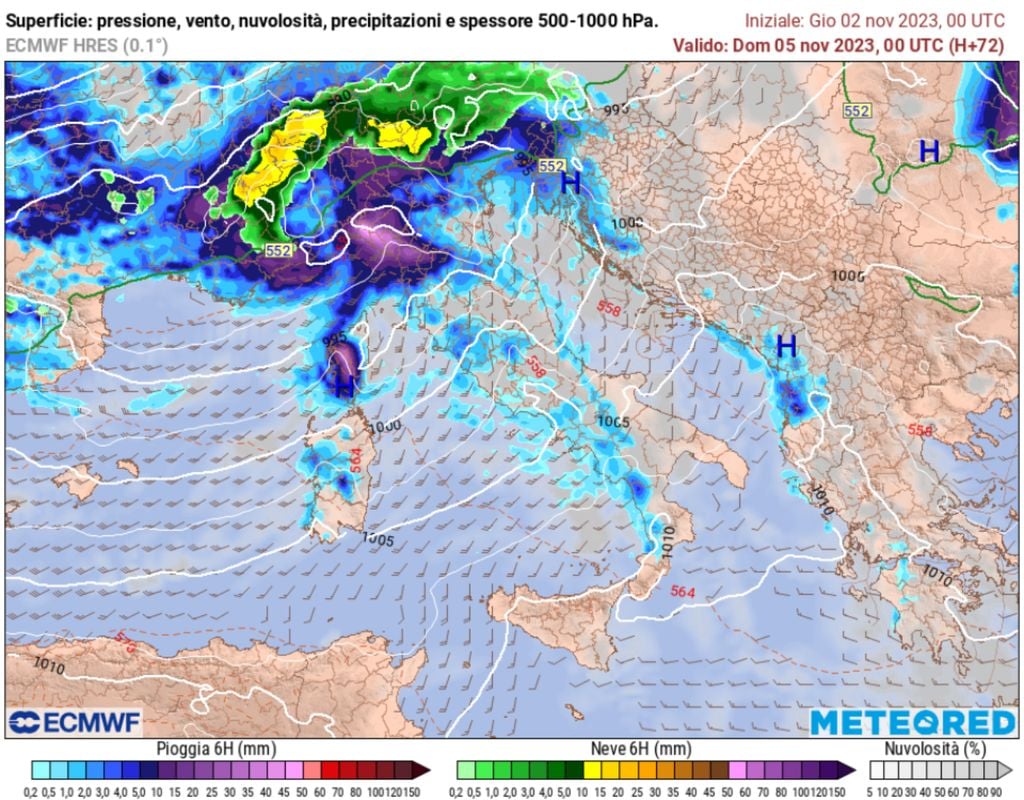 Meteo: Scatta L'allerta Meteo Per Il Ciclone Ciaran, Poi Arriveranno ...