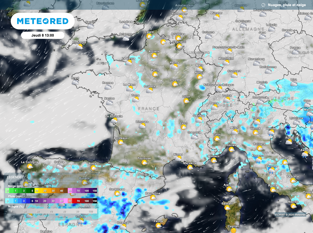 Ce jeudi, météo plutôt calme dans l'ensemble, en dehors de quelques averses.
