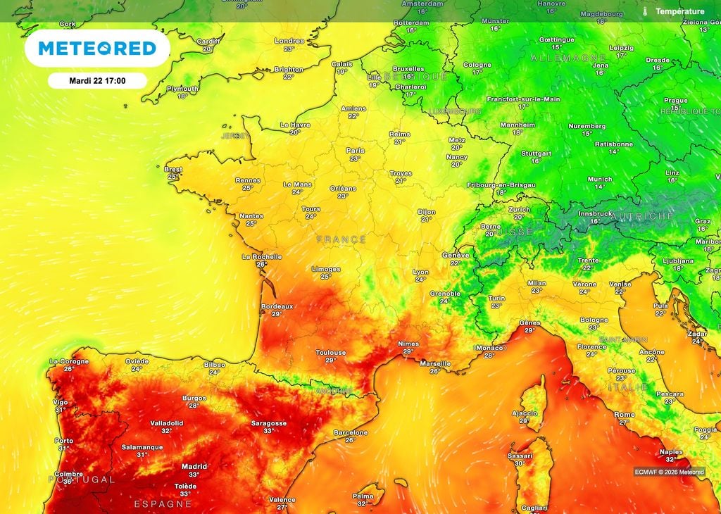 Une hausse plus marquée des températures s'observera par le sud / sud-ouest dès la semaine à venir ! Une hausse plus marquée des températures s'observera par le sud / sud-ouest dès la semaine à venir !