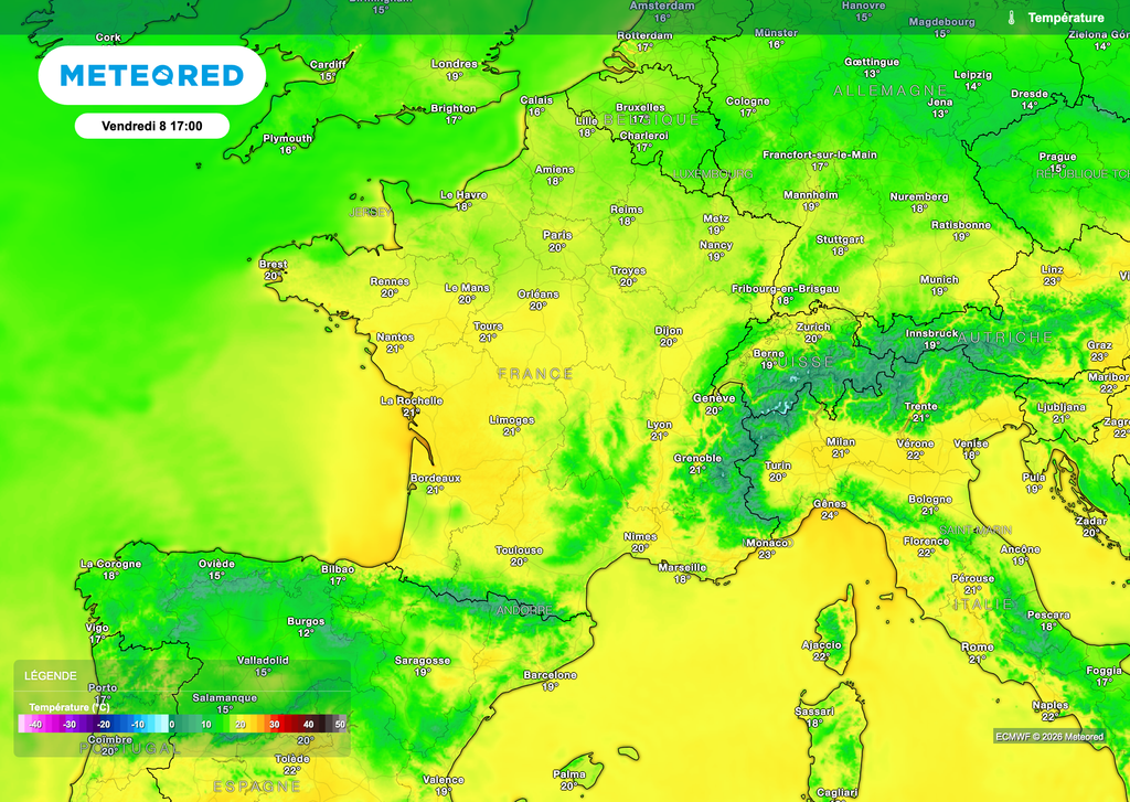 Une certaine douceur sera présente durant ce vendredi sur l'hexagone.