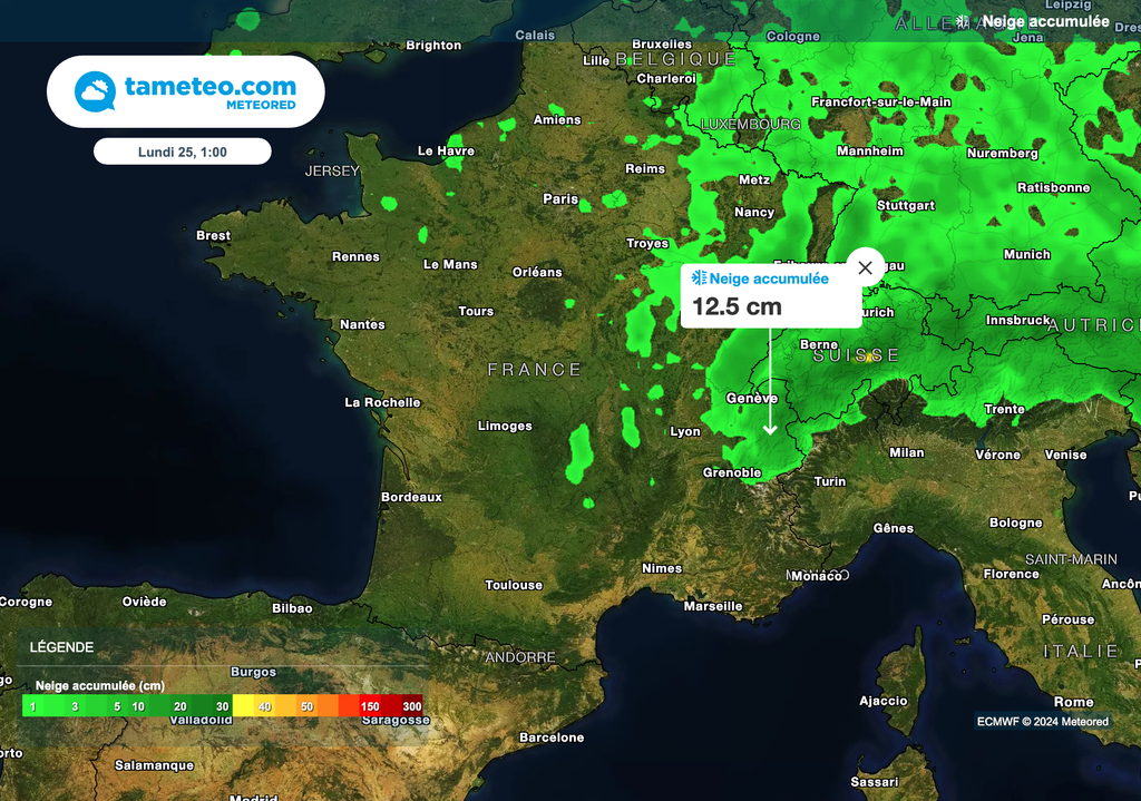 Retour de la neige ce week-end sur les Vosges, le Jura et le nord des Alpes.