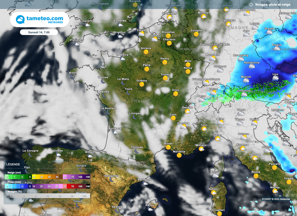 Nuages et soleil parfois généreux au programme de la matinée de samedi.