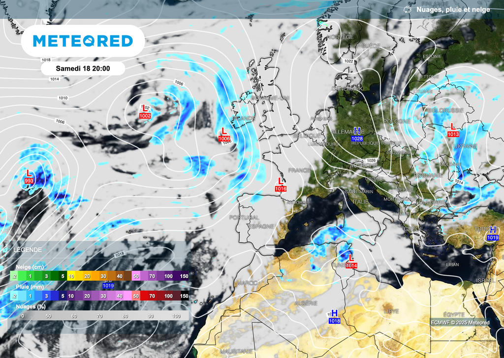 L'anticyclone va se replier samedi vers l'Allemagne.