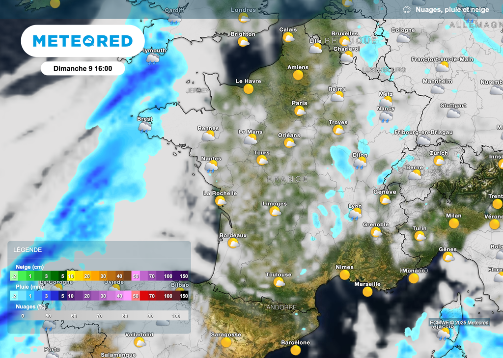 Météo plus lumineuse attendue dimanche.