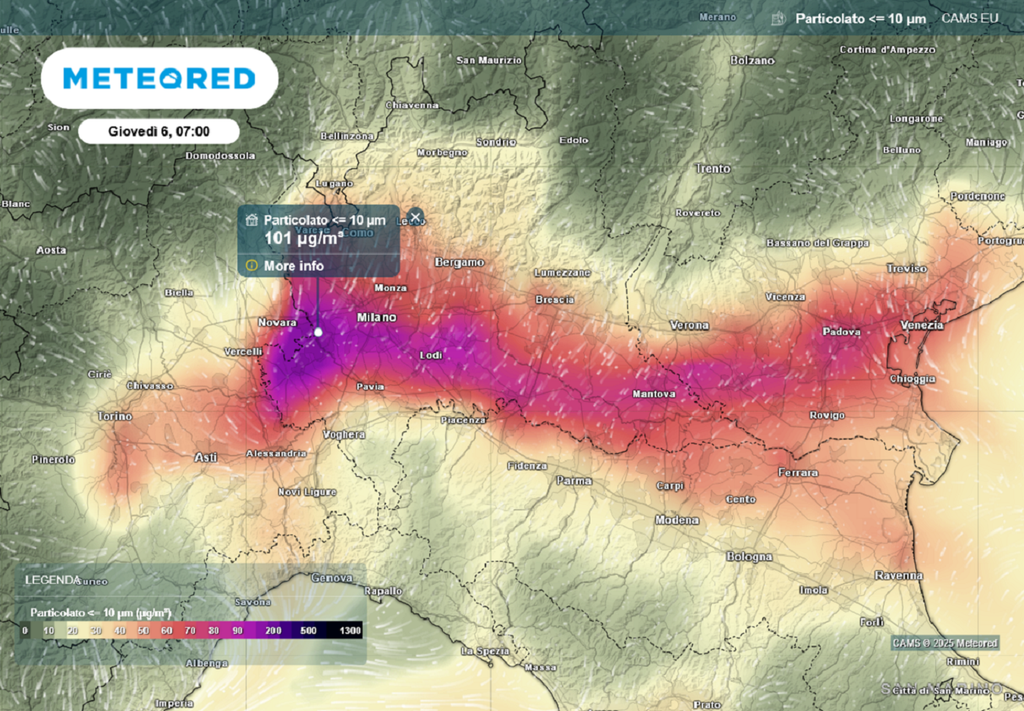 pm10 inquinamento italia pianura padana