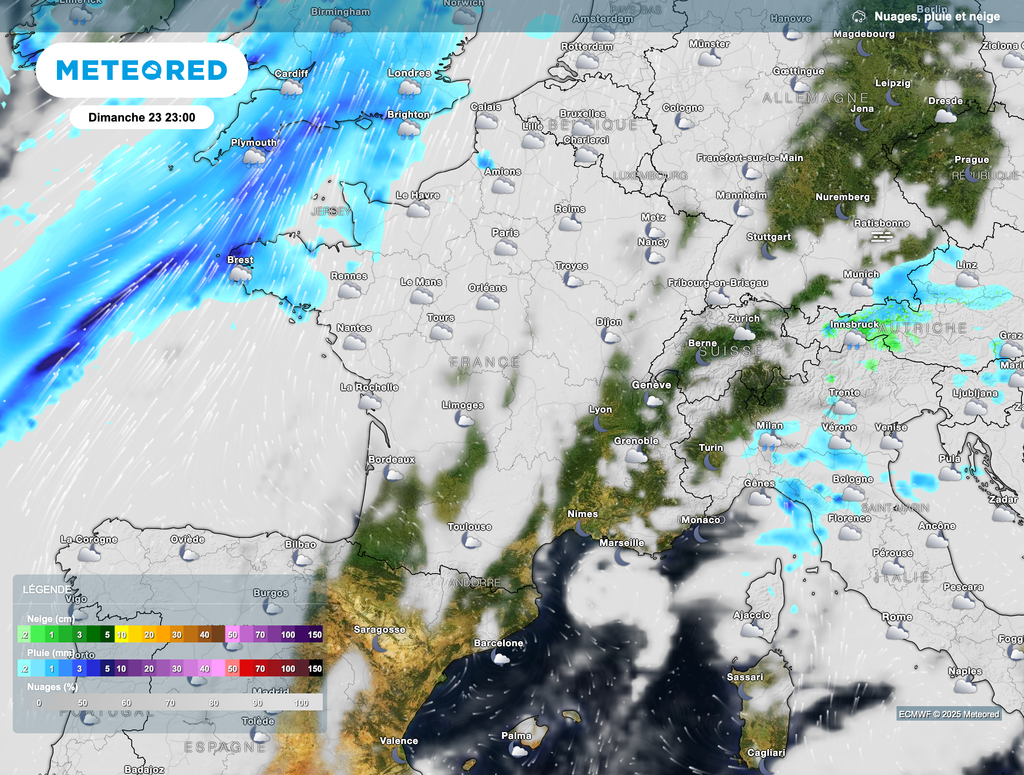 Météo qui se montrera de plus en plus nuageuse voire pluvieuse dès la soirée et nuit de dimanche à lundi.