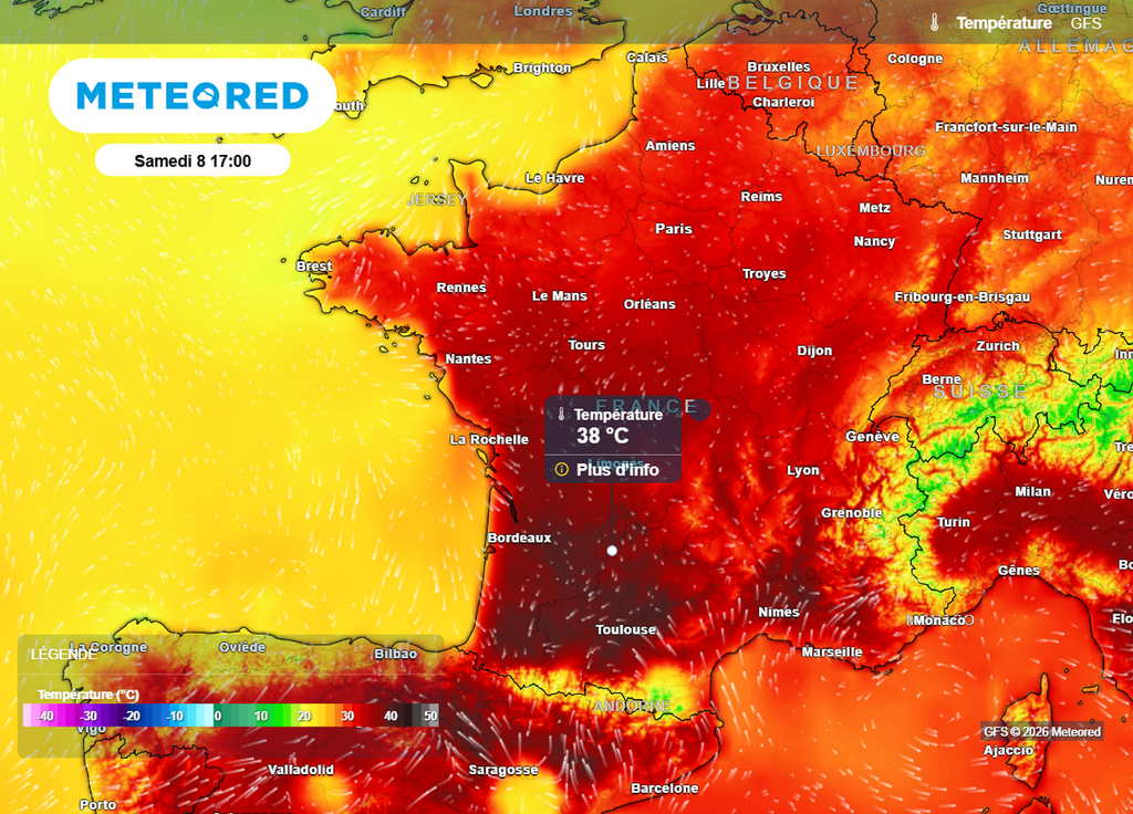 Regain de chaleur La chaleur s'annonce marquée cet après-midi sur une large partie du sud de la France, notamment du sud-ouest à la Méditerranée