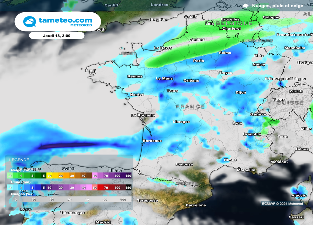 Météo en France de nouvelles chutes de neige attendues la nuit