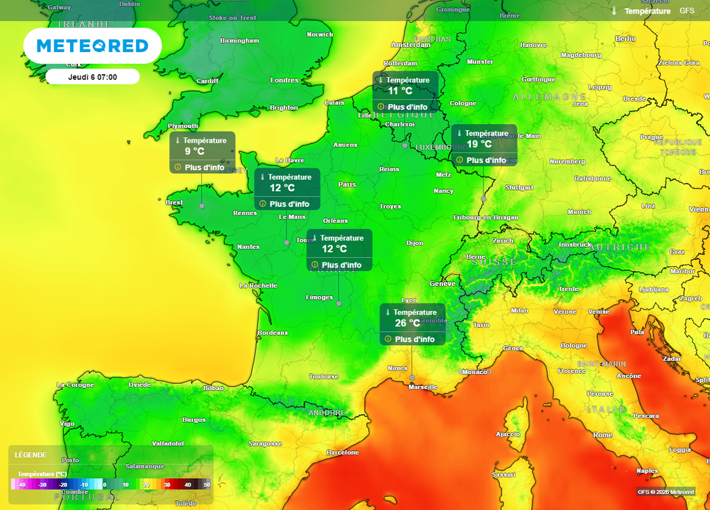 La fraîcheur s'installera sur le nord et l'ouest de la France ce matin du jeudi 6 août La fraîcheur s'installera sur le nord et l'ouest de la France ce matin du jeudi 6 août