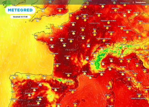 M&eacute;t&eacute;o en France : encore de tr&egrave;s fortes chaleurs pour ce vendredi ! D&eacute;couvrez les pr&eacute;visions
