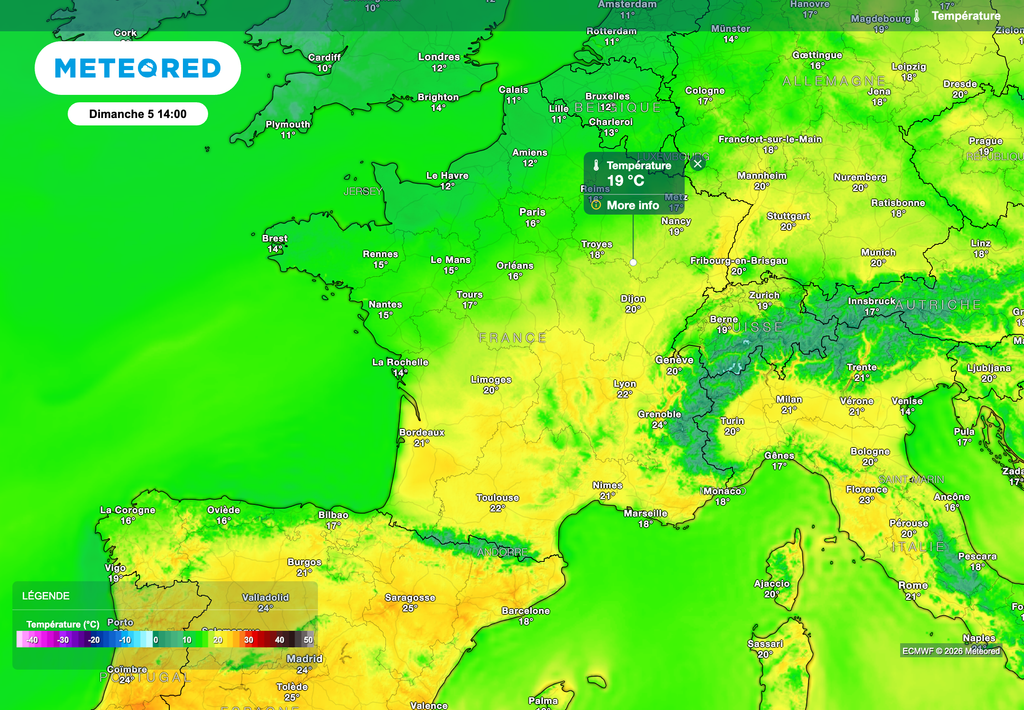 Grande douceur pour la journée de Pâques notamment sur la moitié sud et est du pays !