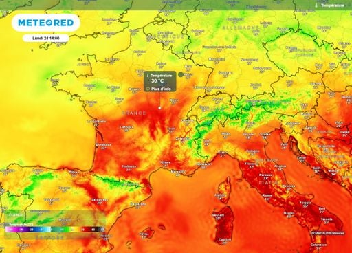 M&eacute;t&eacute;o en France : la chaleur va s&rsquo;accentuer dans la journ&eacute;e de lundi, 7 r&eacute;gions au-dessus des 30 degr&eacute;s