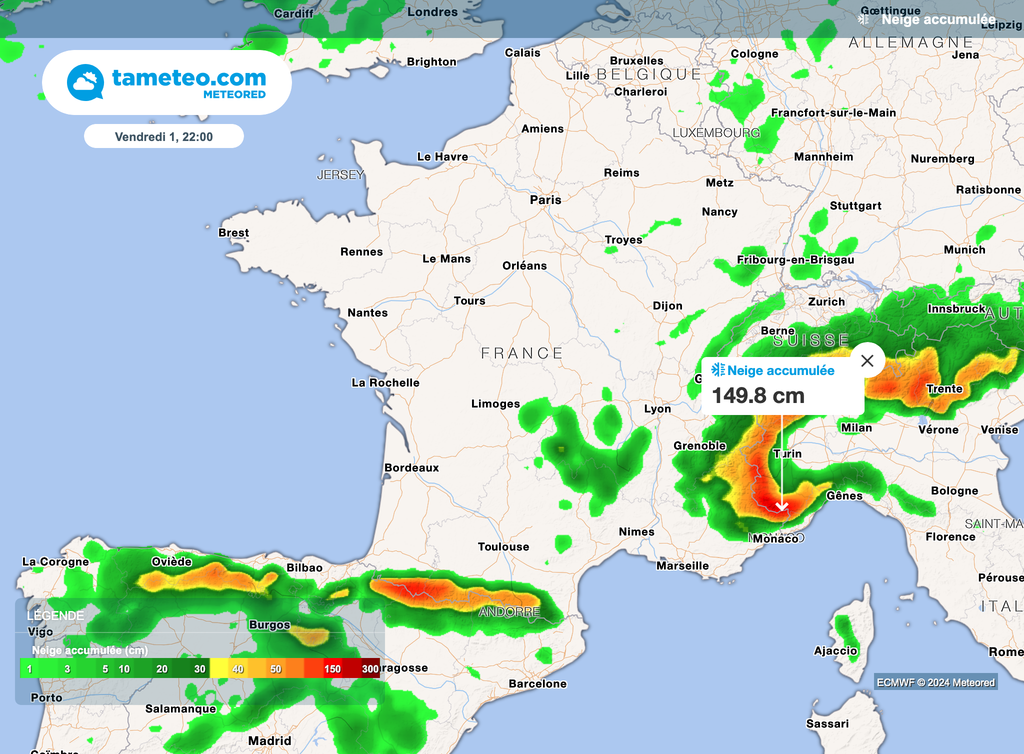 D'ici le milieu voire fin de semaine, les quantités s'annoncent importantes. Le plus gros tombera d'ici mercredi.