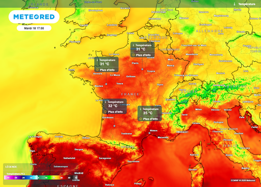 M&eacute;t&eacute;o en France : la semaine prochaine finalement plus chaude que pr&eacute;vu, les mod&egrave;les m&eacute;t&eacute;o changent de sc&eacute;nario