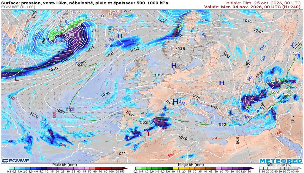Une vaste cellule anticyclonique devrait s'installer au moins pour le début du mois de novembre. Une vaste cellule anticyclonique devrait s'installer au moins pour le début du mois de novembre.