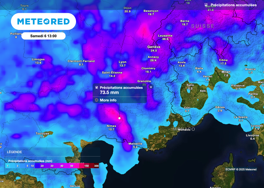 Pluies parfois orageuses dans le sud-est de la France ce jeudi après-midi.