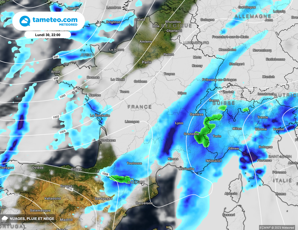 Météo automnale sur la France avec quelques chutes de neige annoncées en montagne. Météo automnale sur la France avec quelques chutes de neige annoncées en montagne.