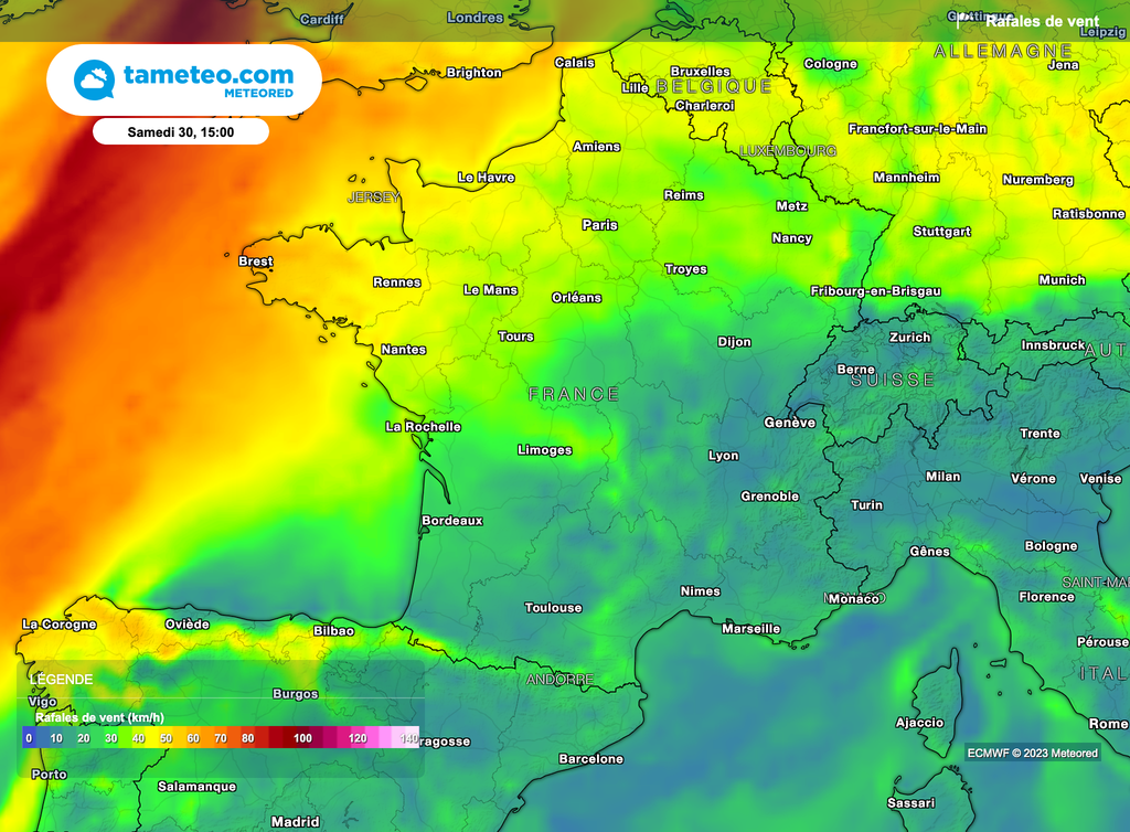 Un samedi qui restera automnal et venteux. Un samedi qui restera automnal et venteux.