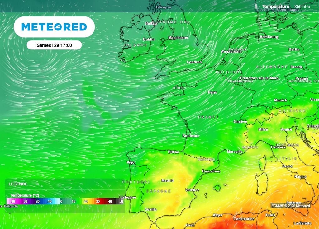Influence océanique Le nord de la France restera sous influence océanique ce week-end avec un temps perturbé et des températures parfois assez fraîches