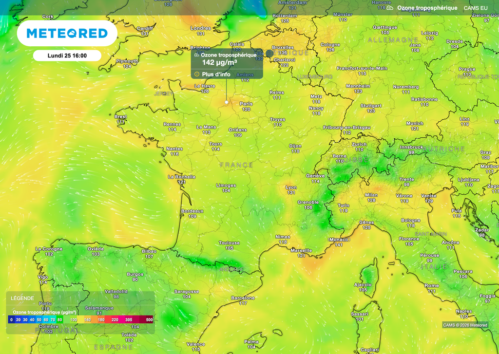 Des concentrations plus élevées en direction des villes. Des concentrations plus élevées en direction des villes.