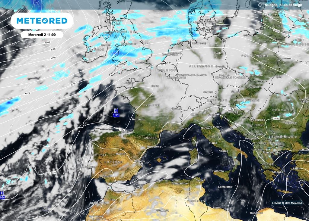 L'anticyclone va repousser les perturbations plus loin favorisant un temps trop sec. L'anticyclone va repousser les perturbations plus loin favorisant un temps trop sec.