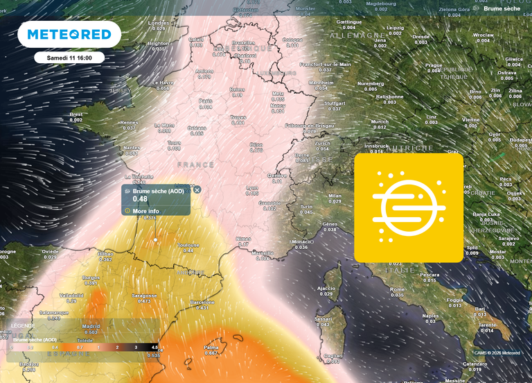 M&eacute;t&eacute;o en France : vers une "pluie de boue" samedi et dimanche en raison du sable du Sahara ! Salissage en vue !
