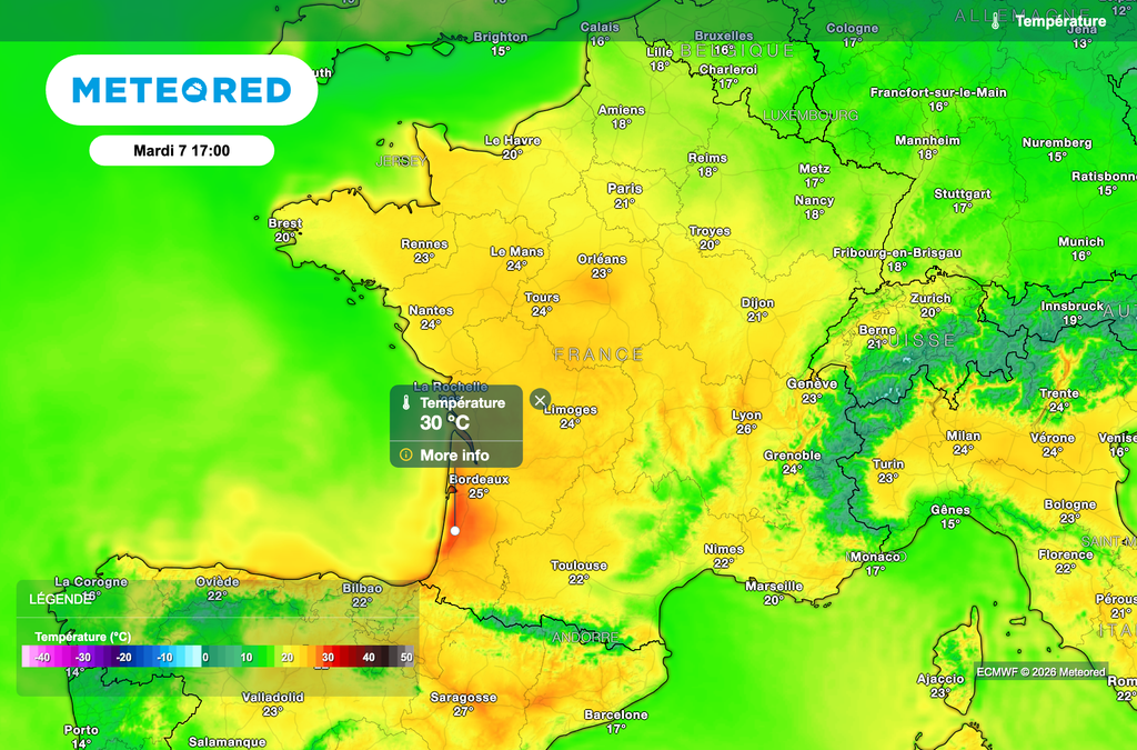 30 degrés attendus dans le sud-ouest cet après-midi !