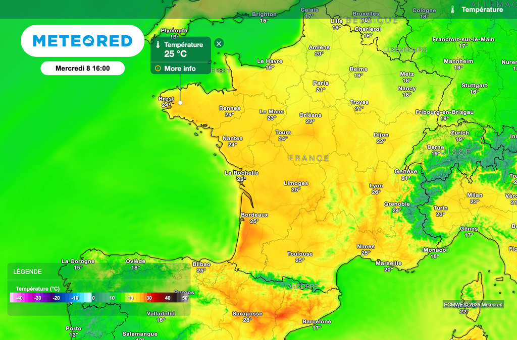 Pas moins de 25 degrés demain en Bretagne !