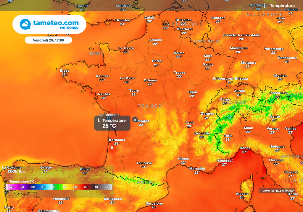 Plus de 25 degrés demain dans le sud-ouest de la France.