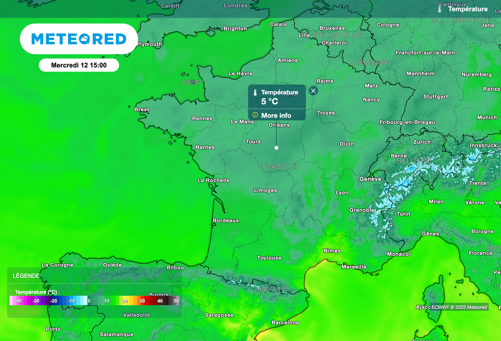 Températures hivernales ce mercredi après-midi.