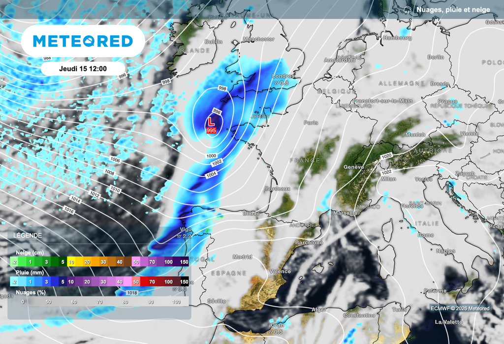 Une dépression va circuler au large de la Bretagne ce jeudi. Une dépression va circuler au large de la Bretagne ce jeudi.