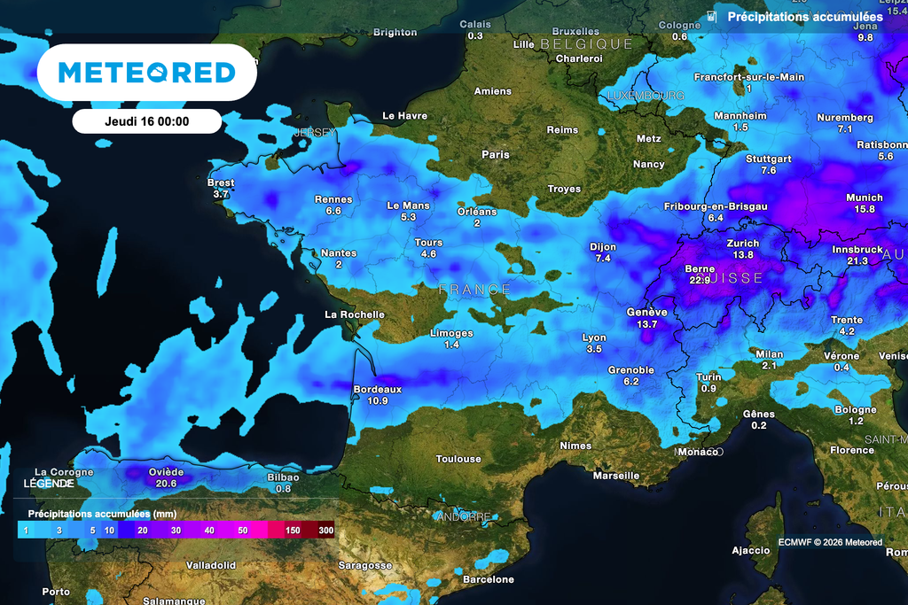 Pluies parfois importantes sous les orages. Pluies parfois importantes sous les orages.