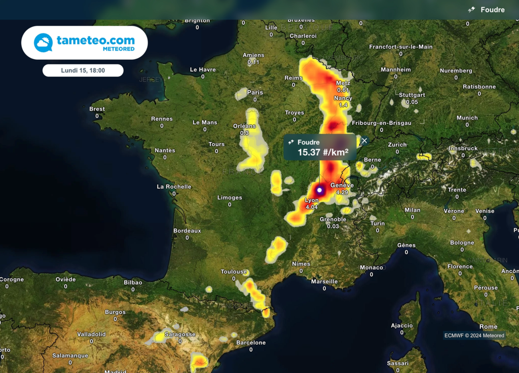 Des orages localement violents attendus dans le nord-est de la France !