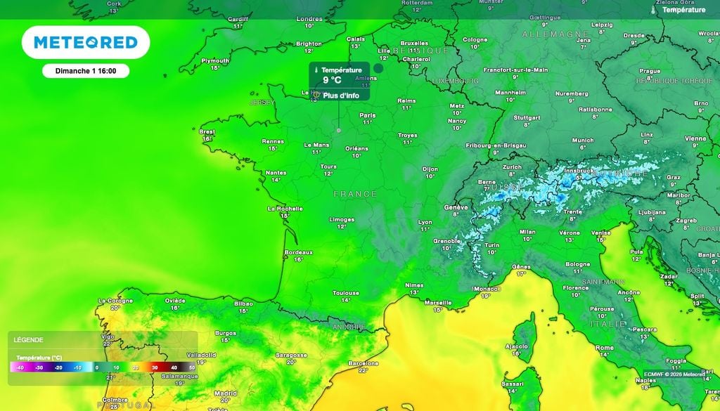 Une nouvelle baisse des températures est attendue dimanche. Une nouvelle baisse des températures est attendue dimanche.